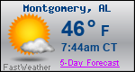 Weather Forecast for Montgomery, AL