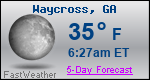 Weather Forecast for Waycross, GA