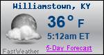 Weather Forecast for Williamstown, KY