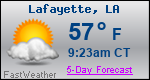 Weather Forecast for Lafayette, LA