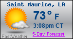Weather Forecast for Saint Maurice, LA
