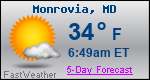 Weather Forecast for Monrovia, MD