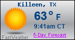 Weather Forecast for Killeen, TX