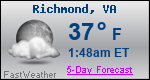 Weather Forecast for Richmond, VA
