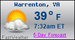 Weather Forecast for Warrenton, VA