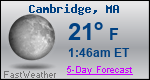 Weather Forecast for Cambridge, MA