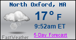 Weather Forecast for North Oxford, MA