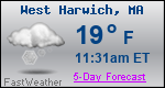 Weather Forecast for West Harwich, MA