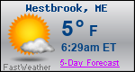 Weather Forecast for Westbrook, ME