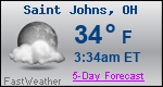 Weather Forecast for Saint Johns, OH