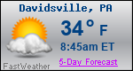 Weather Forecast for Davidsville, PA