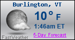Weather Forecast for Burlington, VT