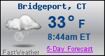 Weather Forecast for Bridgeport, CT