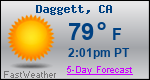 Weather Forecast for Daggett, CA