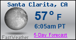 Weather Forecast for Santa Clarita, CA
