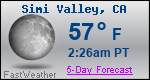 Weather Forecast for Simi Valley, CA