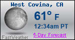 Weather Forecast for West Covina, CA