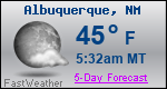 Weather Forecast for Albuquerque, NM