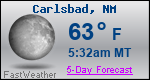 Weather Forecast for Carlsbad, NM