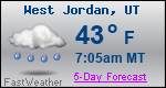 Weather Forecast for West Jordan, UT