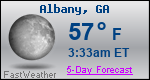 Weather Forecast for Albany, GA