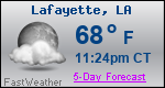 Weather Forecast for Lafayette, LA