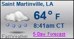 Weather Forecast for Saint Martinville, LA