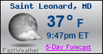 Weather Forecast for Saint Leonard, MD