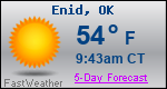 Weather Forecast for Enid, OK