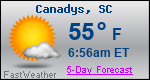 Weather Forecast for Canadys, SC