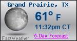 Weather Forecast for Grand Prairie, TX