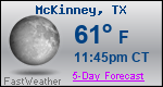 Weather Forecast for McKinney, TX