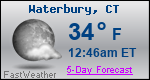 Weather Forecast for Waterbury, CT