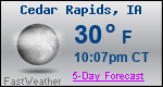 Weather Forecast for Cedar Rapids, IA