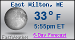 Weather Forecast for East Wilton, ME