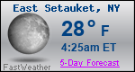 Weather Forecast for East Setauket, NY