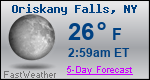 Weather Forecast for Oriskany Falls, NY