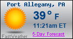 Weather Forecast for Port Allegany, PA