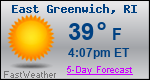 Weather Forecast for East Greenwich, RI