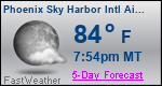 Weather Forecast for Phoenix Sky Harbor International Airport, AZ
