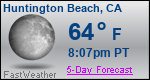 Weather Forecast for Huntington Beach, CA
