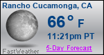 Weather Forecast for Rancho Cucamonga, CA