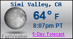 Weather Forecast for Simi Valley, CA