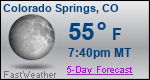 Weather Forecast for Colorado Springs, CO