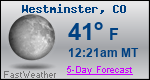 Weather Forecast for Westminster, CO