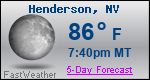 Weather Forecast for Henderson, NV