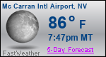 Weather Forecast for Mc Carran International Airport, NV