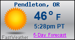 Weather Forecast for Pendleton, OR