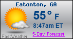 Weather Forecast for Eatonton, GA