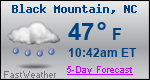 Weather Forecast for Black Mountain, NC